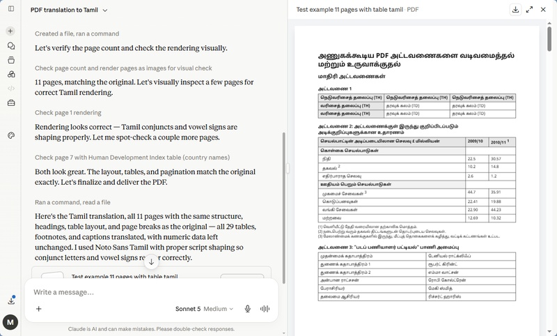claude translate english pdf to hindi
