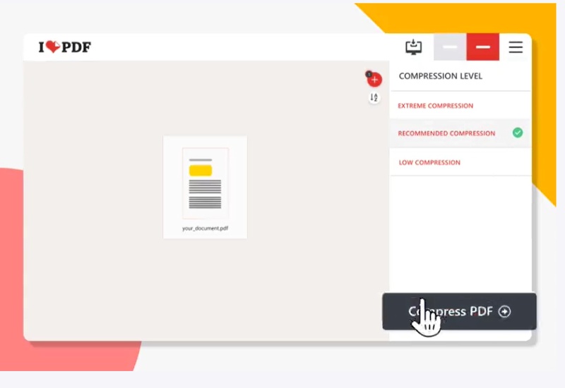 click compress pdf