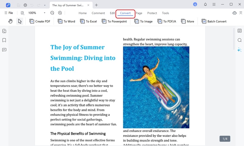click convert option