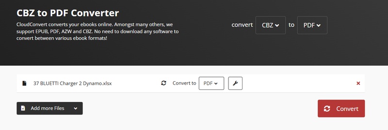 cloudconvert convert cbz to pdf