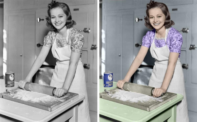 colorize a black and white photo