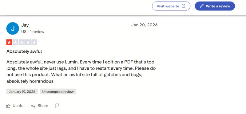 complaints and reported issues to lumin pdf