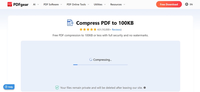 compress pdf with pdfgear step 2
