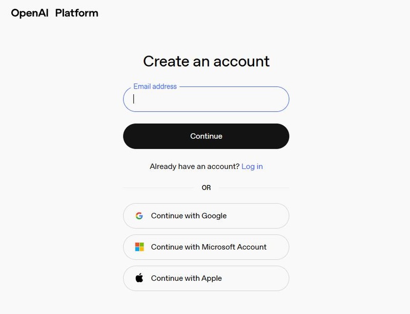 create your openai account