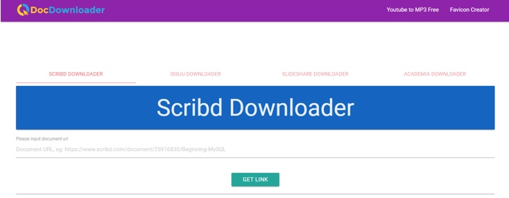 interfaz de DocDownloader