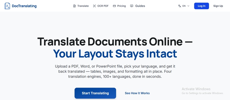 doctranslating 翻譯 pdf 英文為中文