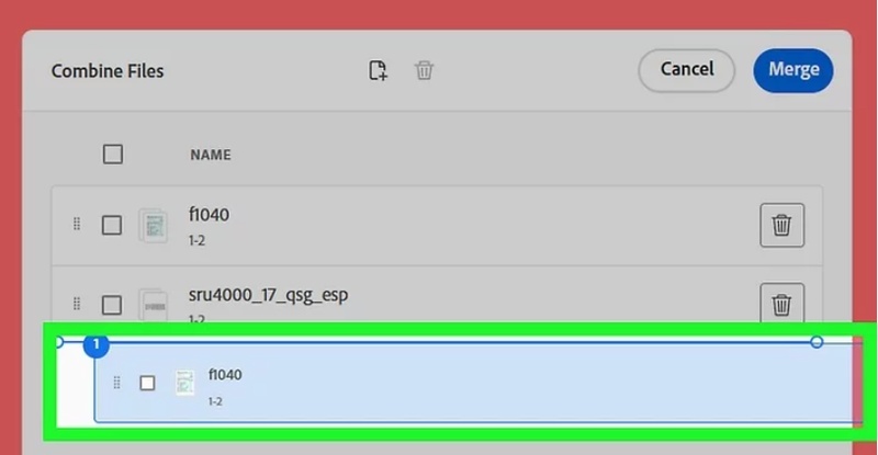 drag and drop the files