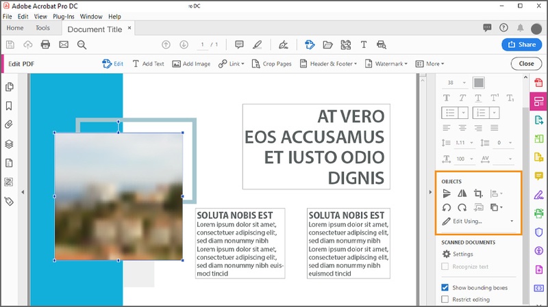 edit a scanned pdf adobe acrobat