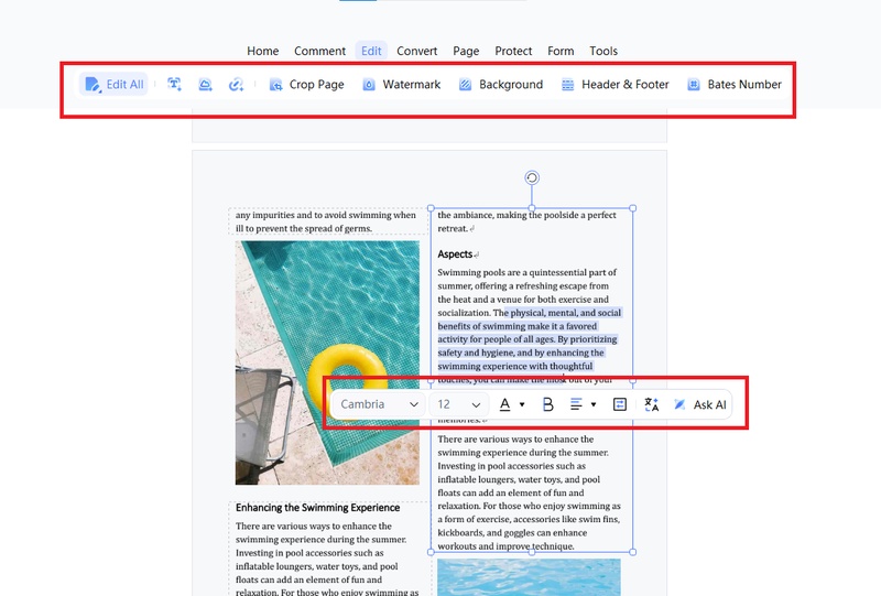 edit and refine the gemini document content