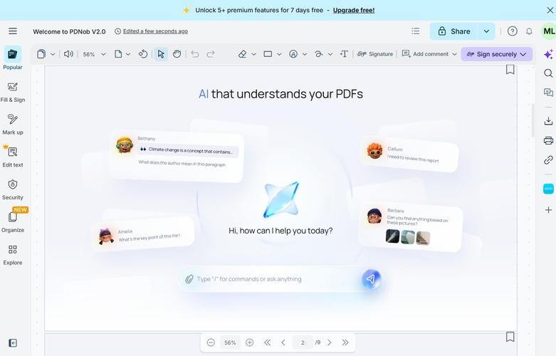 edit pdf in lumin