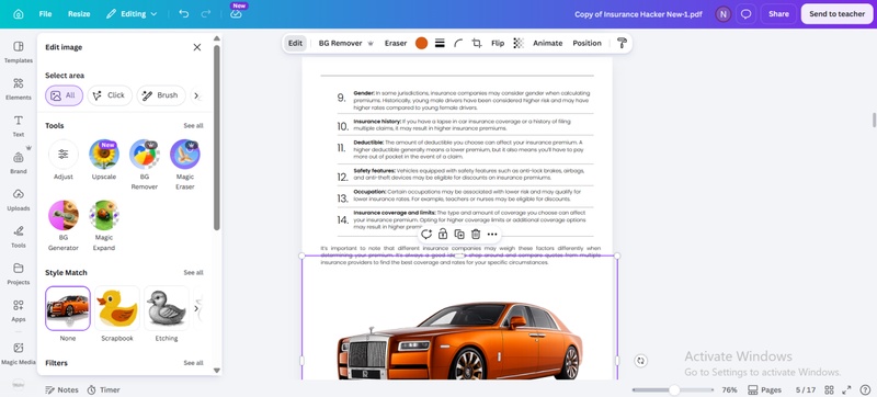 editable design layout