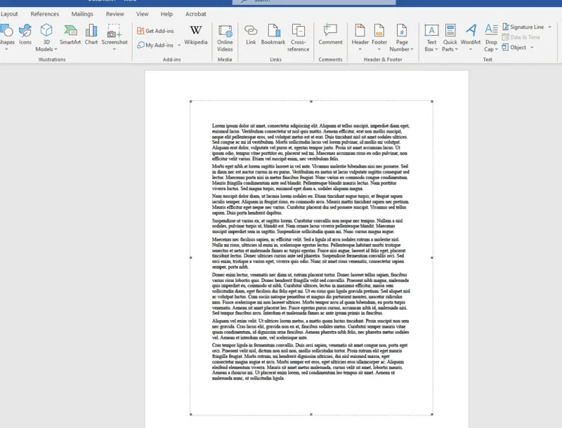 embed pdf in word 365