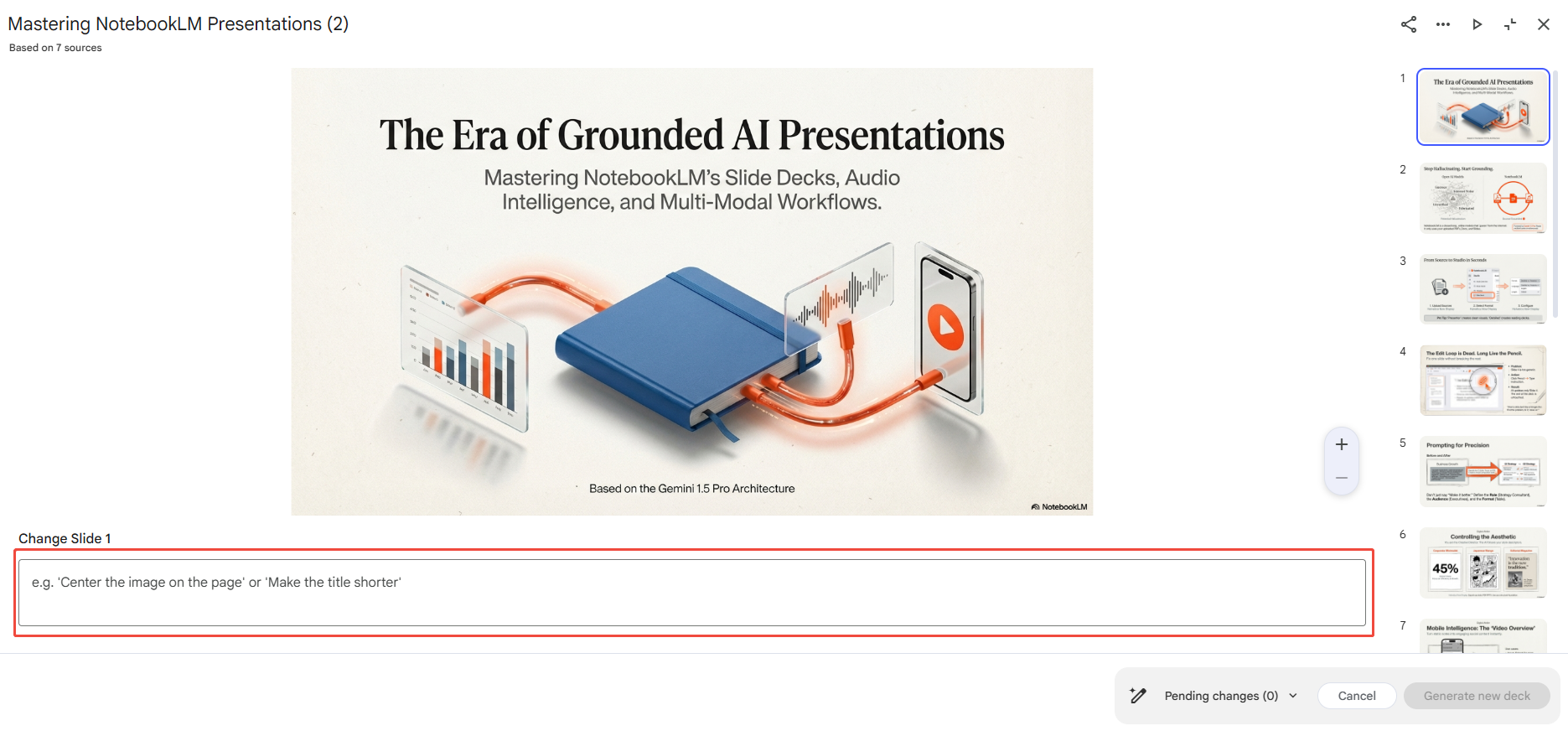 enter prompt for notebooklm slide