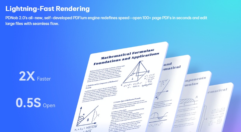 fast pdf rendering