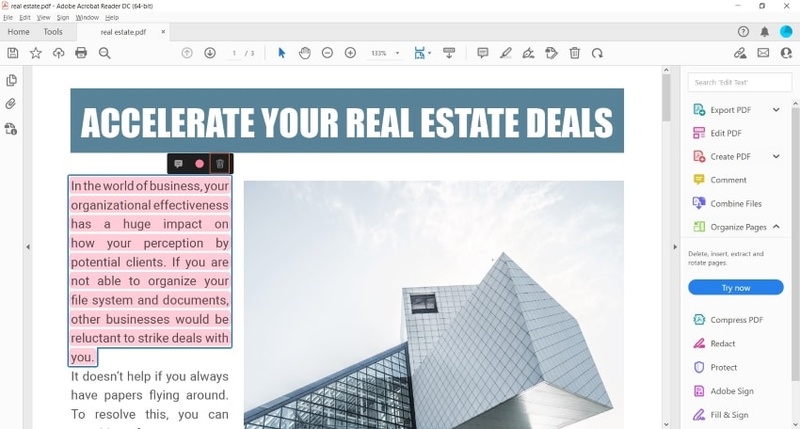 find the highlighted section