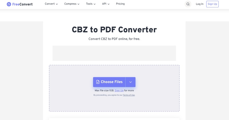 freeconvert cbz to pdf converter