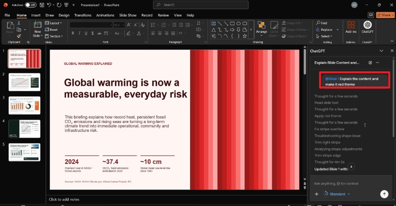 generate and edit your slides