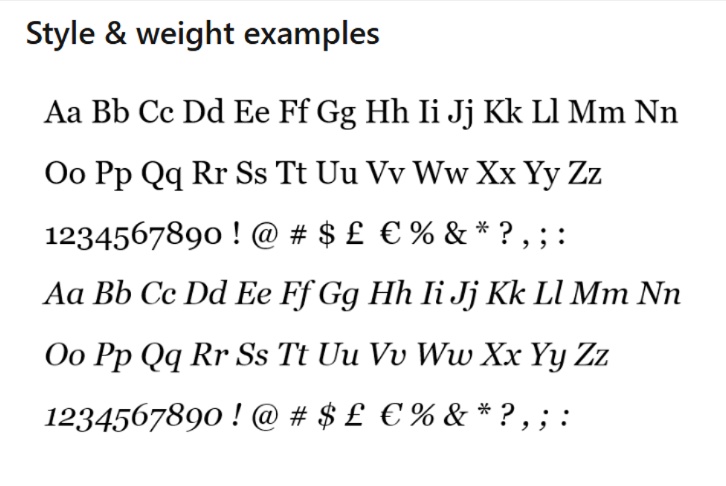 georgia pro font style