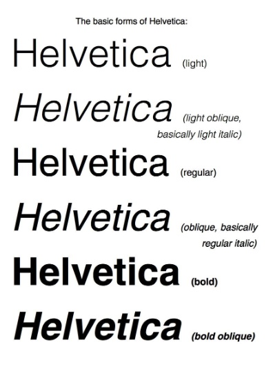 helvetica font style