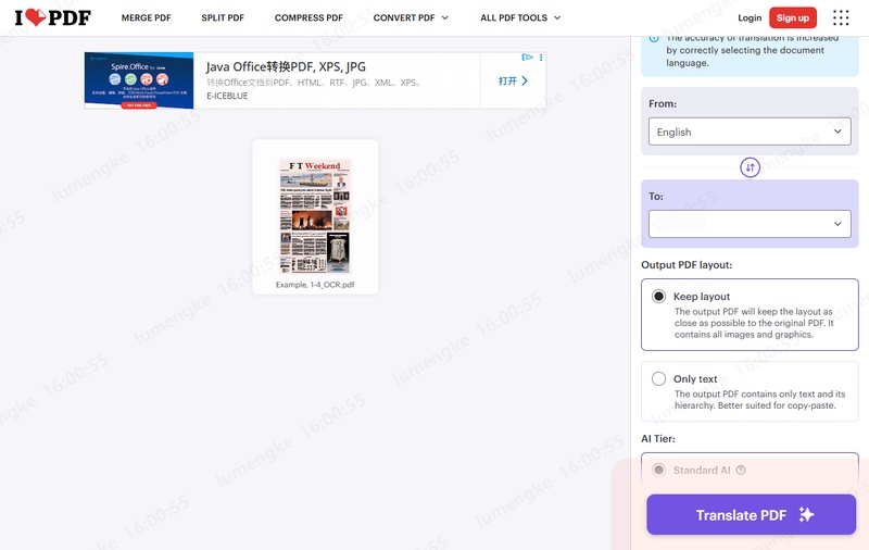 ilovepdf translate pdf to hindi