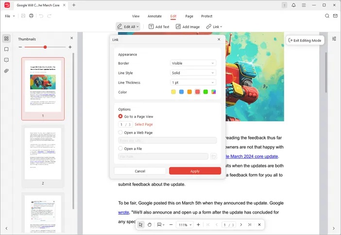 jopdf annotation & page management