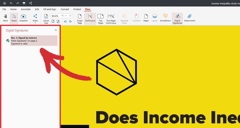 left side of the screen