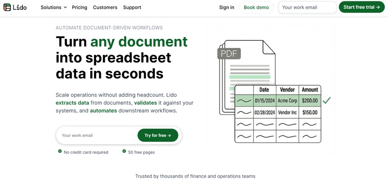 lido ocr software for invoice processing