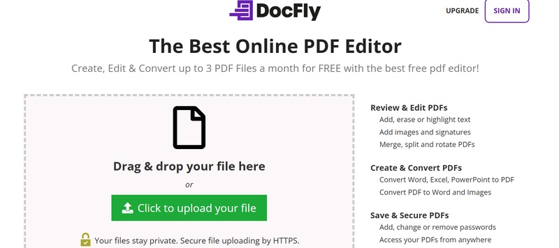 main interface of docfly pdf editor