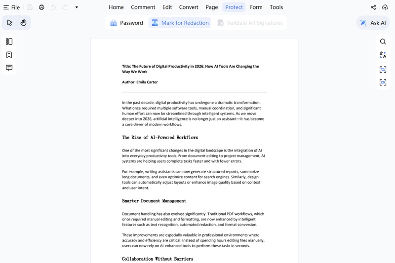 mark for redaction on pdnob