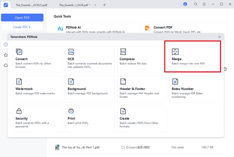 merge notebooklm pdfs in pdnob