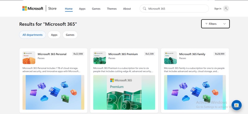 text:microsoft store microsoft 365 subscription prices