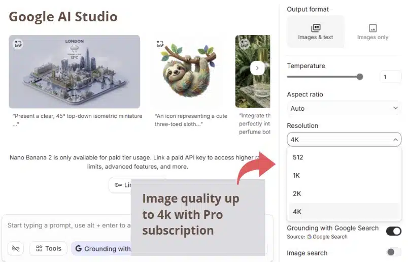 nano banana pro generates images
