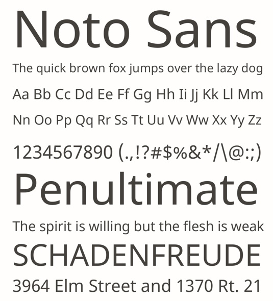 noto sans font style