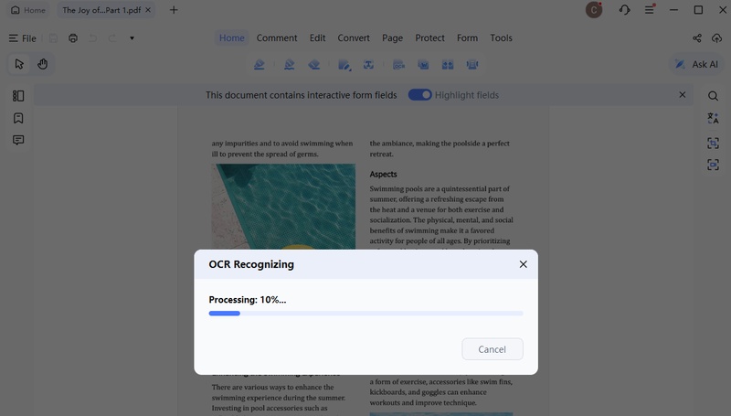 ocr based cleaning of pdnob