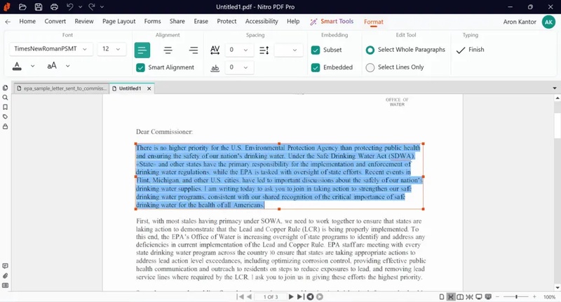 ocr performance of nitro pdf