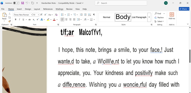 ocr result for handwritten note with online2pdf