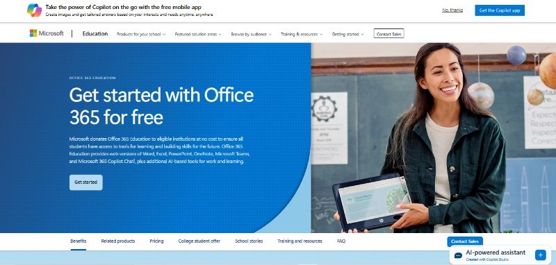office 365 education free plan get started