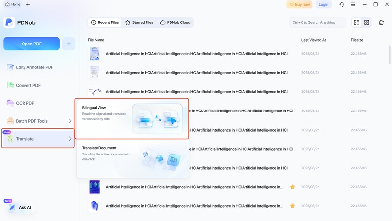 open a scanned pdf in pdnob