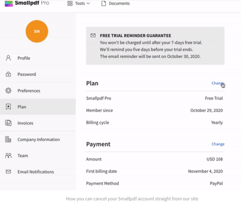 open plan & billing