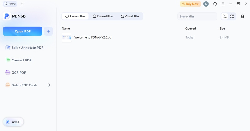 open your pdf in pdnob pdf editor