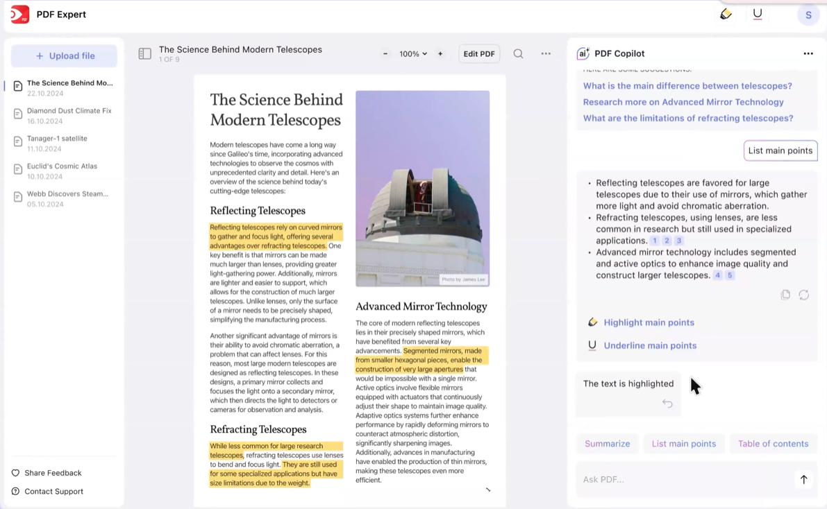pdf expert ai assitant