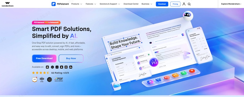 PDFelement homepage