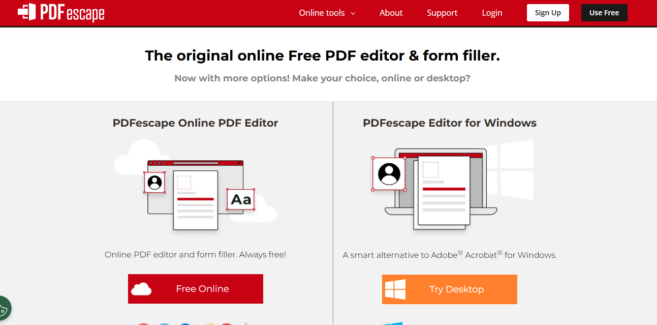 adobe acrobat alternative free online pdfescape