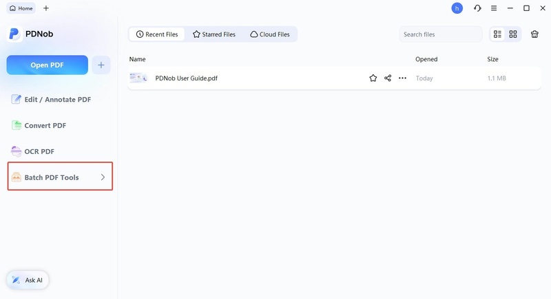 pdnob batch tools panel open