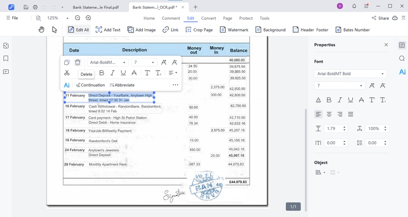pdnob edit bank statement pdf info