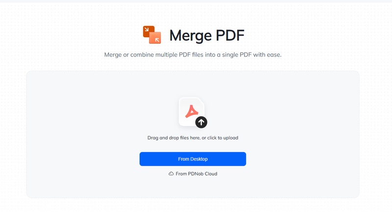 pdnob omline merge pdf tool