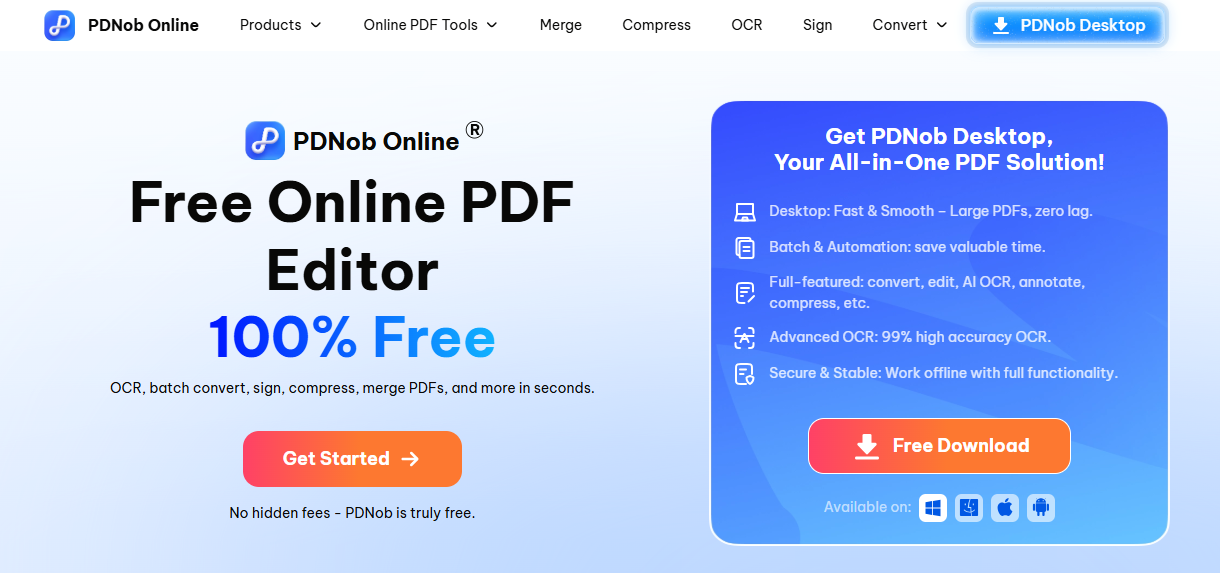 pdnob online pdf editor