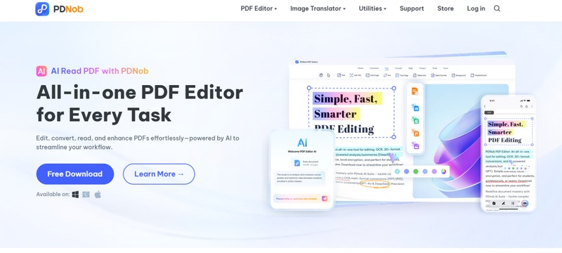 pdnob pdf editor as ocr for recognizing handwriting