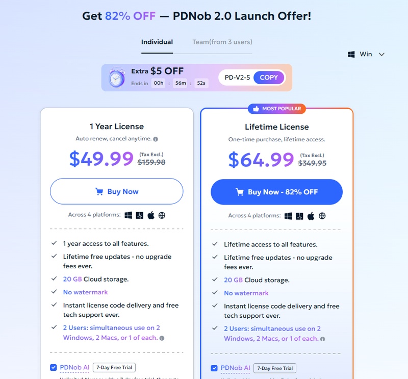 pdnob price