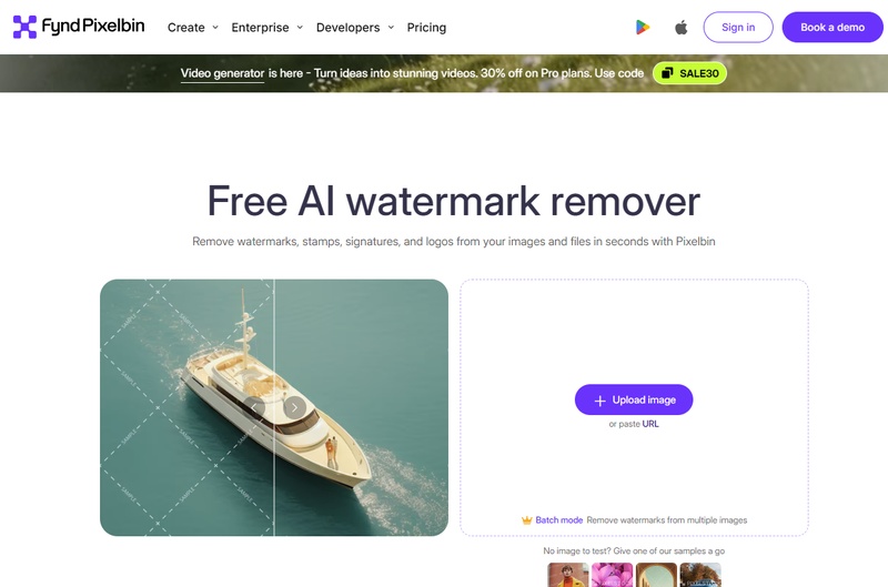 pixelbin watermark remover